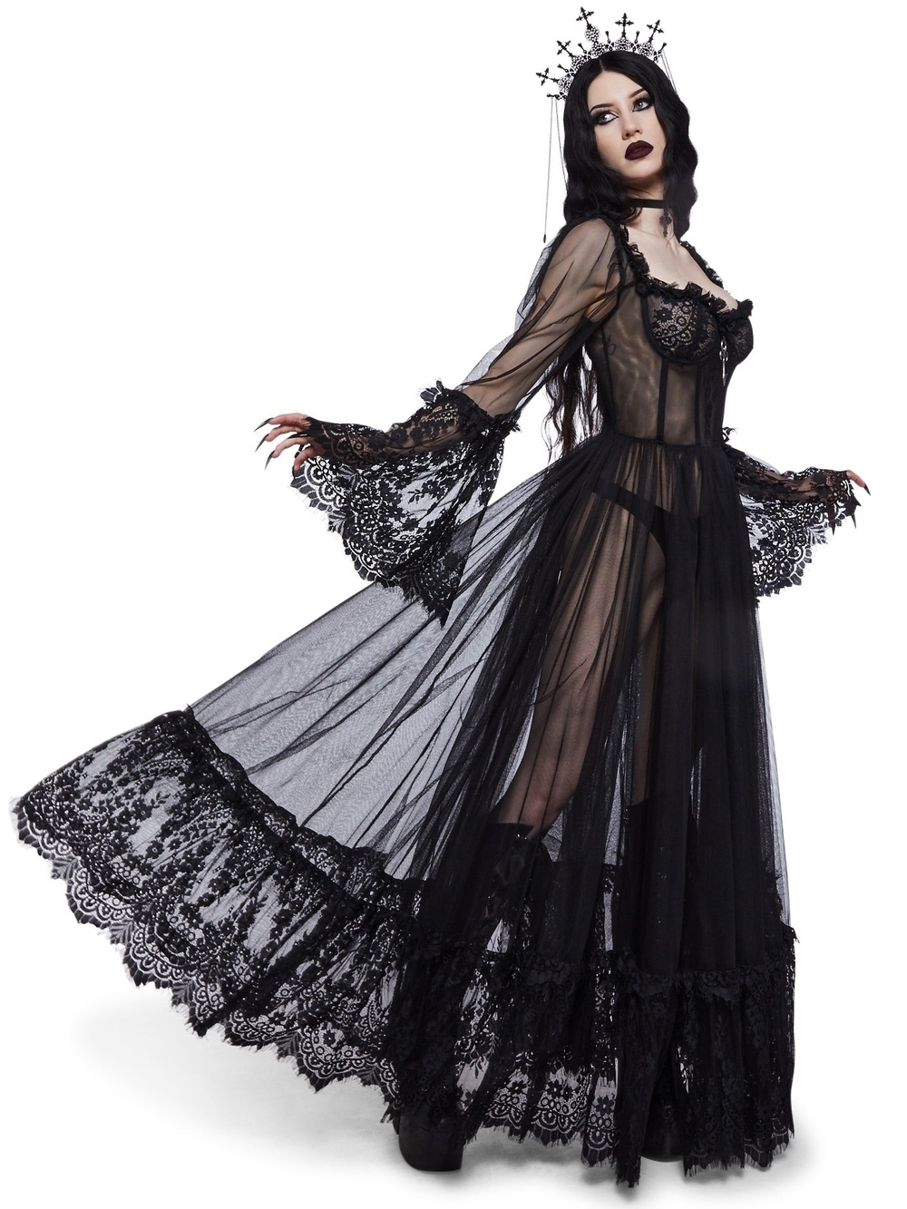Widow Dance With Death Maxi Dress